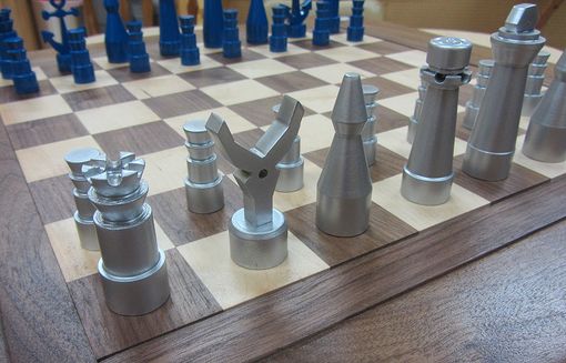 Custom Made Art Deco Chess Ensemble