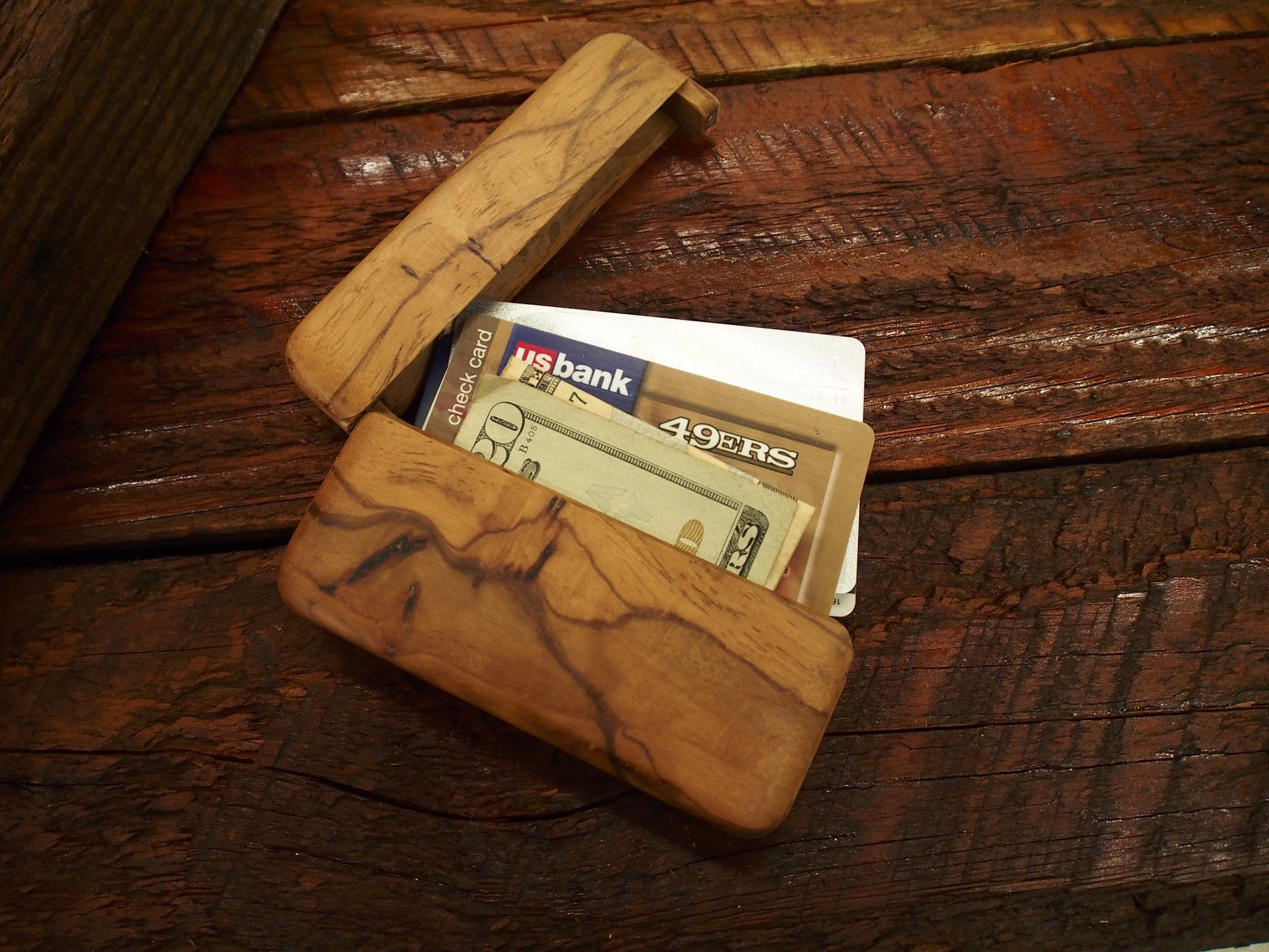 Buy Custom Made Wood Wallet And Business Card Holder, made to order