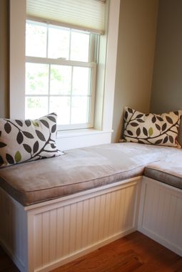 Hand Made Custom Window Seat And Upholstered Cushions For 