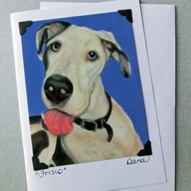 Custom Made Great Dane Art Card - Dog Art Postcard Greeting Card Combination