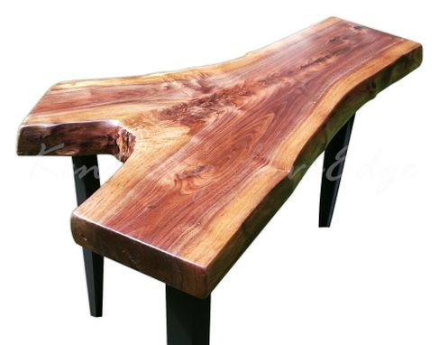 Custom Made Walnut End Table, Live Edge Side Table, Tall Coffee Table, Display Table, Modern Table