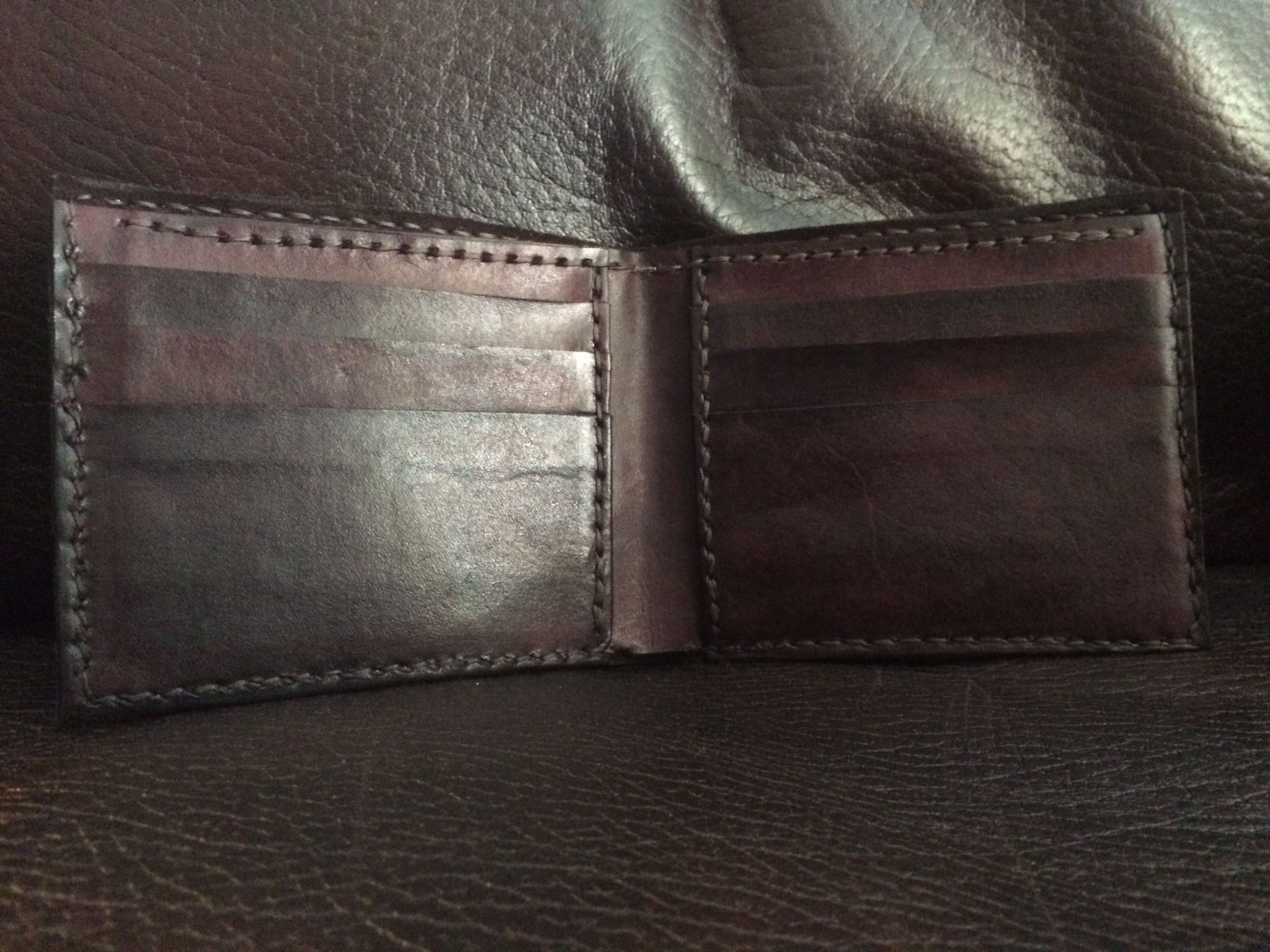 Buy a Custom Mens Leather Dress Wallet With Outside Coin/Card Pocket, made to order from Saxon ...