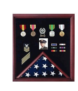 Custom Made Flag Photo And Badge Display Case