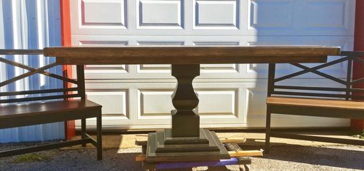 Custom Made Square Pedestal Dining Table