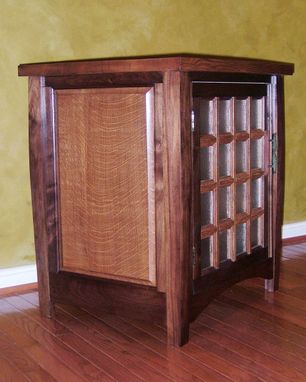 Custom Made Mission Style Cabinet/Vanity With Glass