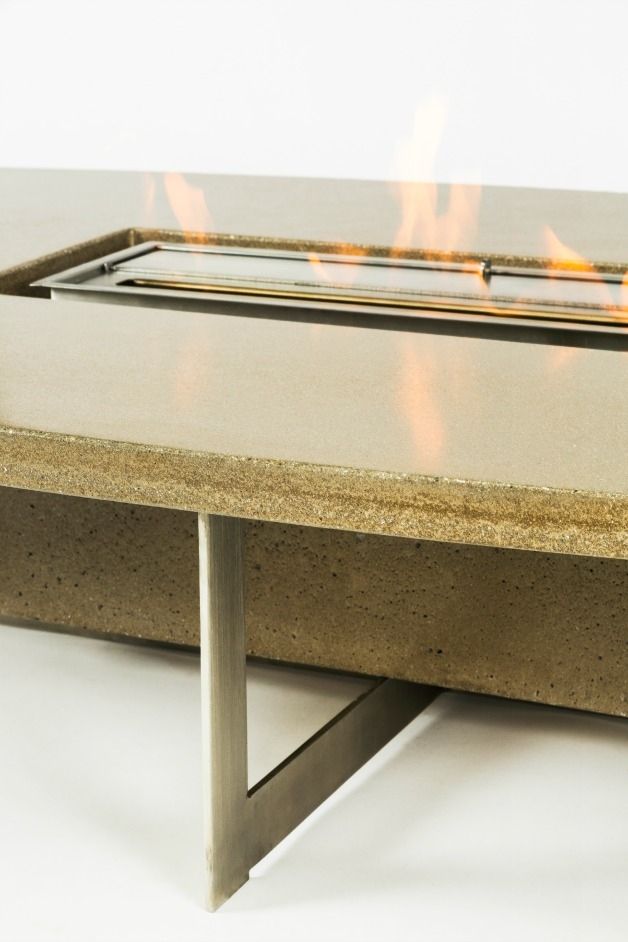 Buy Custom Made Concrete Fire Pit Table, made to order from Blend
