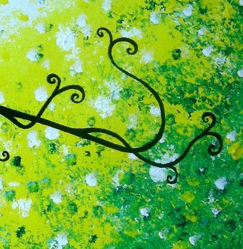 Buy Hand Crafted Original Abstract Tree Painting, Palette Knife Art, Original Green Tree