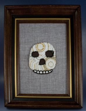 Custom Made Small Skull Bead Embroidery