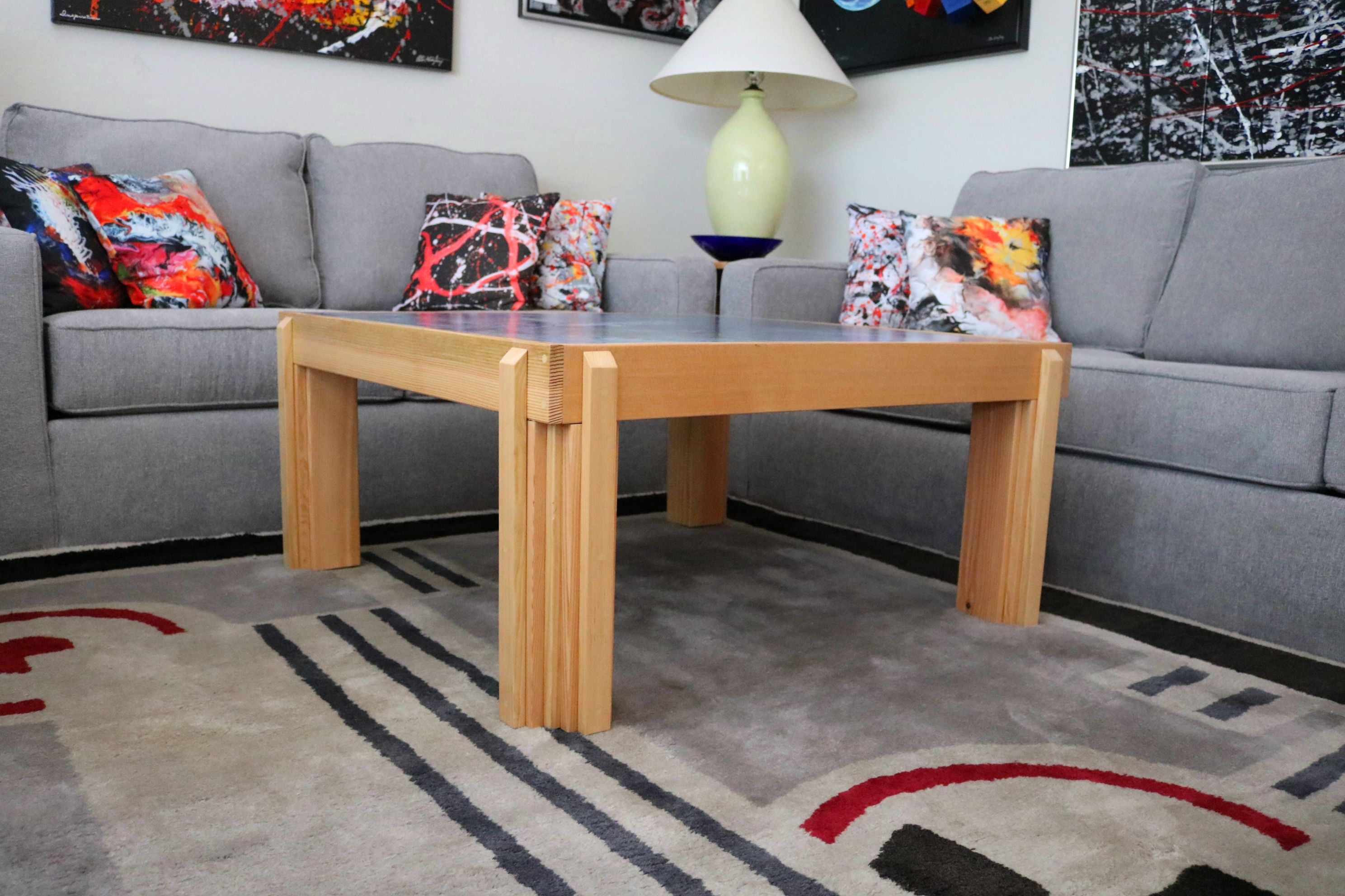 Buy Custom Made Unique OneOfAKind Handmade Square Coffee Table, made