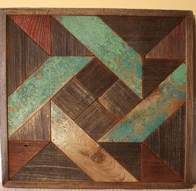 Custom Made Pinwheel Quilt Reclaimed Wood Rustic Wall Art