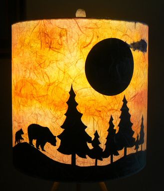 Custom Made Bears At Sunset Paper Lamp Shade