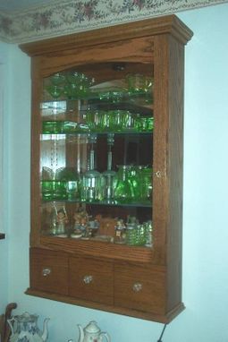 Custom Made Wall-Hung Curio Cabinet