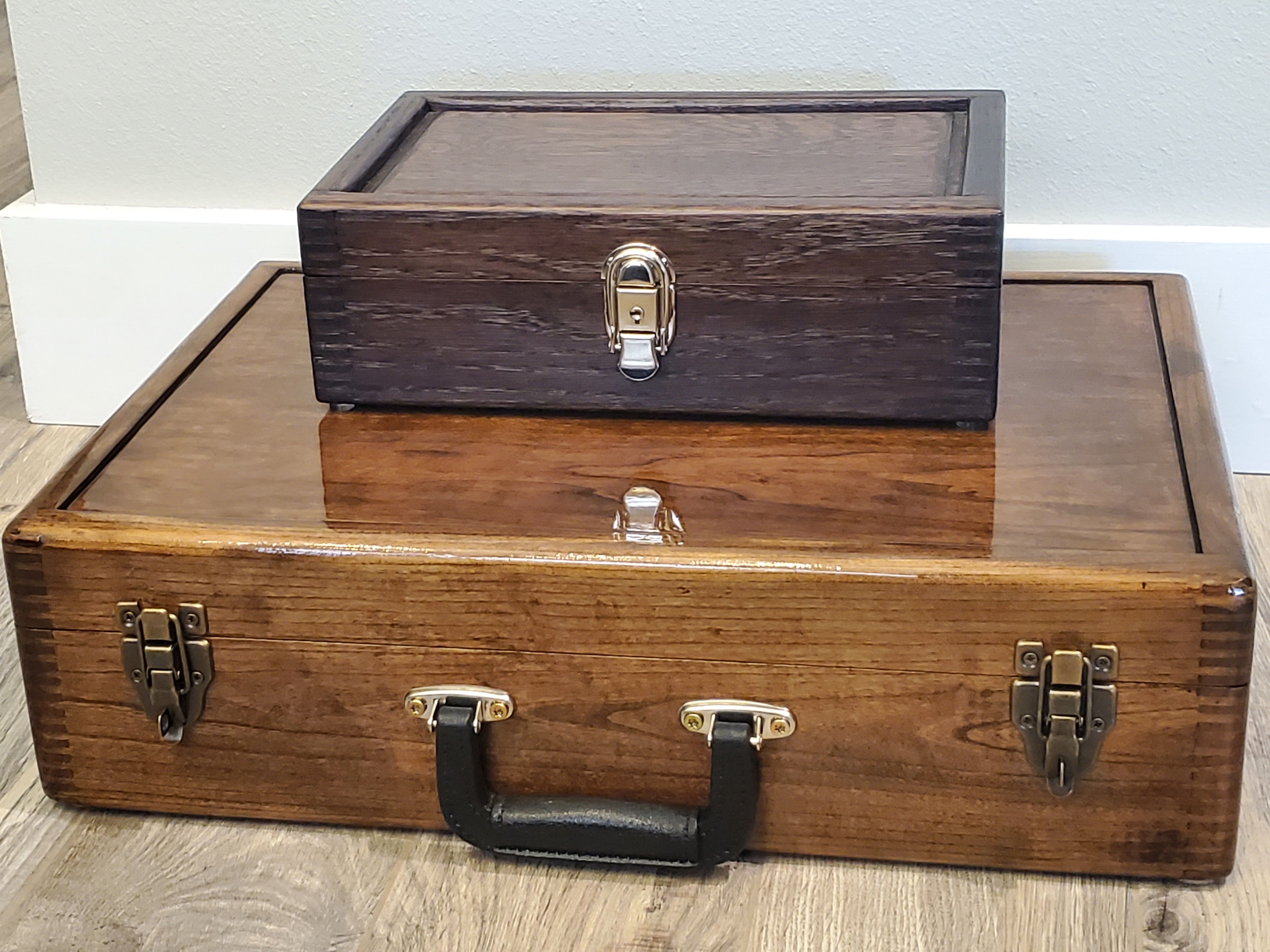 Personalized Wooden Lock Box With Key Vintage Jewlery Box 