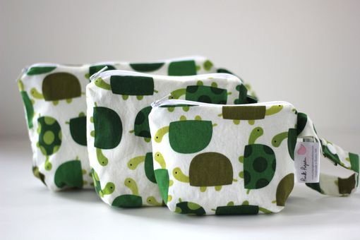 Custom Made Gusseted Messy Bag Set (Snack Bags) - Turtles