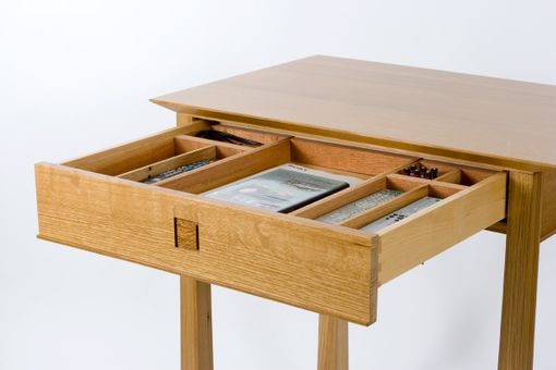 Custom Made Side Table "Torii" In White Oak