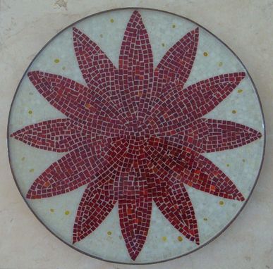 Custom Made Poinsietta Lazy Susan Mosaic