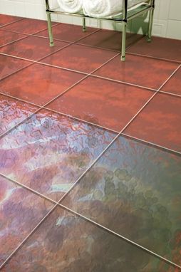 Custom Made Art Glass Flooring