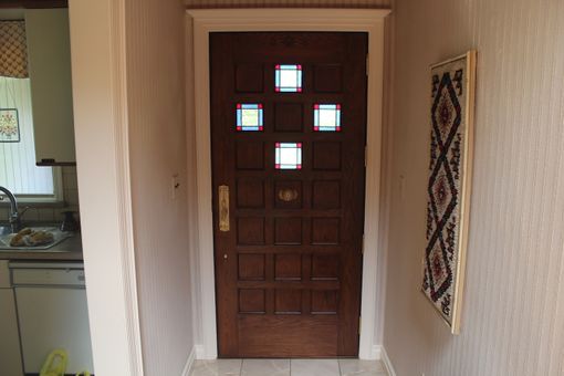 Custom Made Solid Oak Front Entry Door.