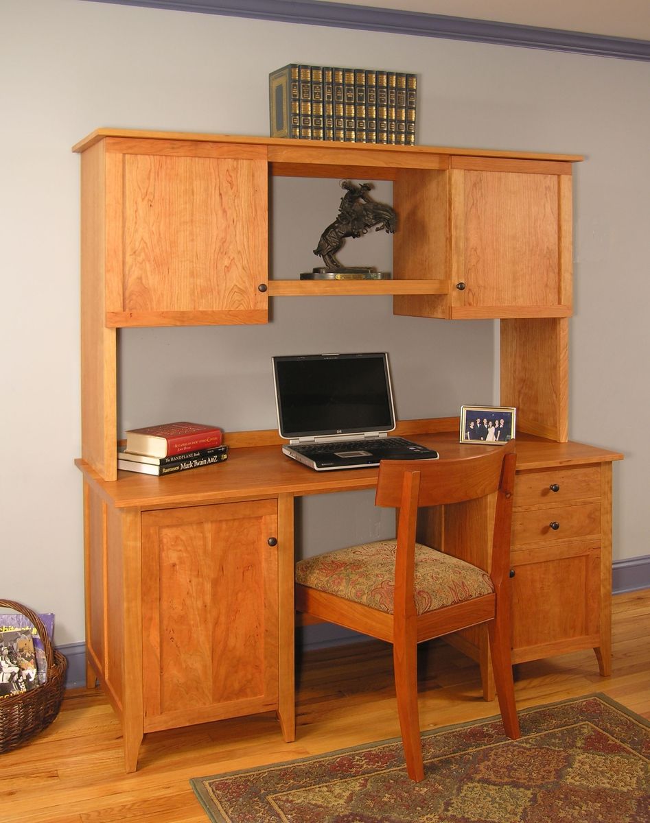 Hand Made Custom Desk For The Home Office by John Landis Cabinetworks