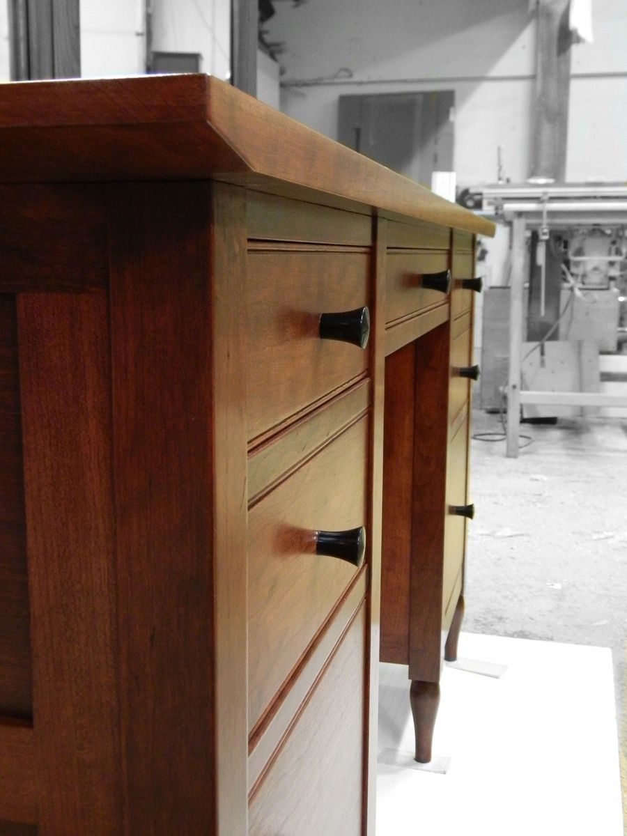Hand Made Shaker Makeup Vanity In Cherry by The Chicago Bench Co