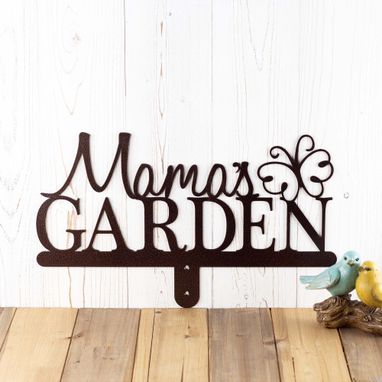 Custom Made Personalized Garden Name Metal Sign With Butterfly