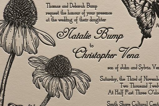 Custom Made Wedding Invitations - Antique Botanical