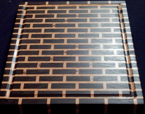 Custom Made Black Walnut & Maple Brick Style Cutting Board