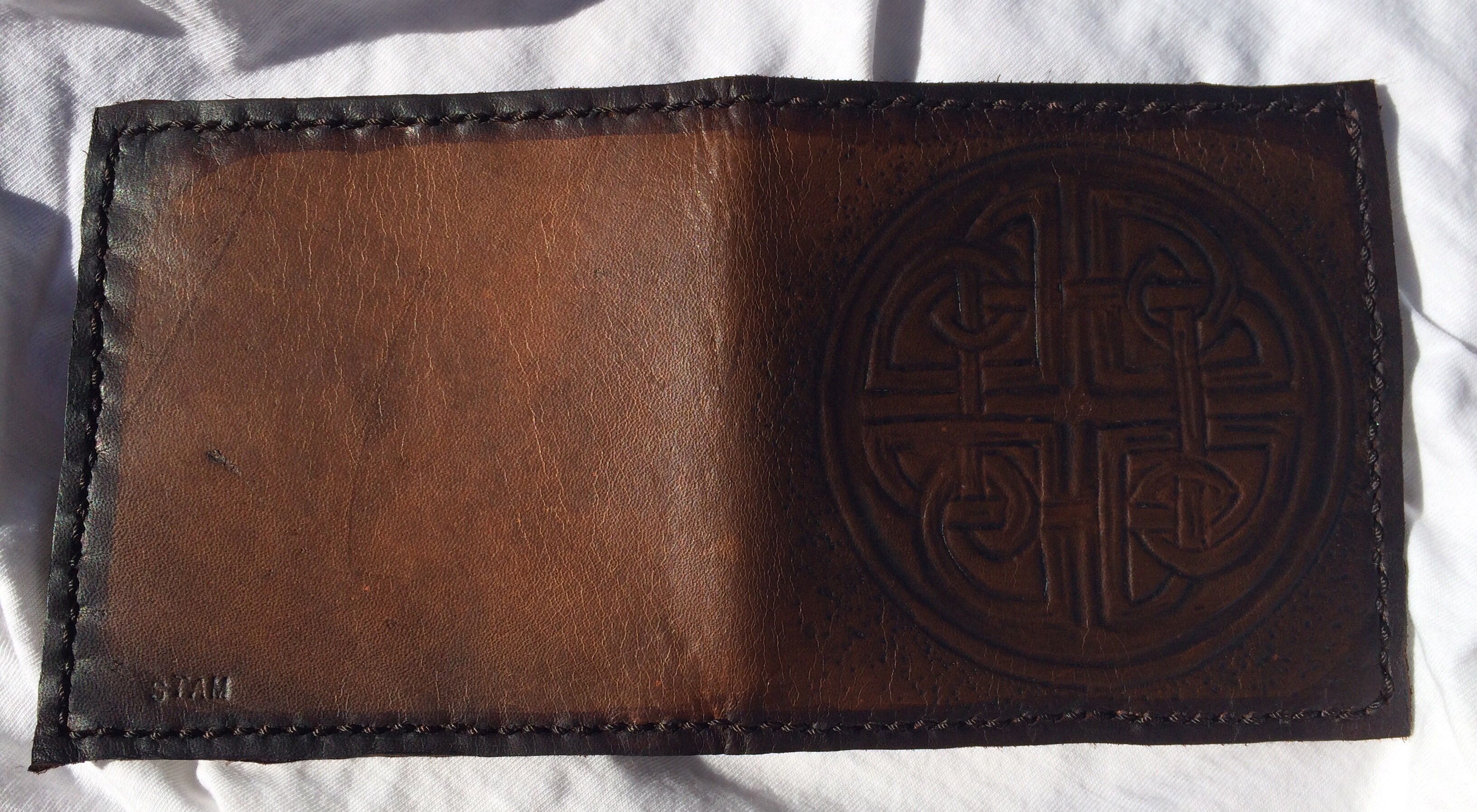 Buy Hand Crafted Leather Celtic Protection Bill-Fold Wallet, made to ...