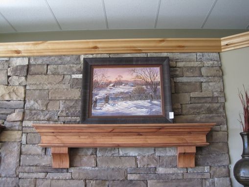 Custom Made Fireplace Mantel Knotty Alder Classic Traditional Crown Mold And Corbels Summit
