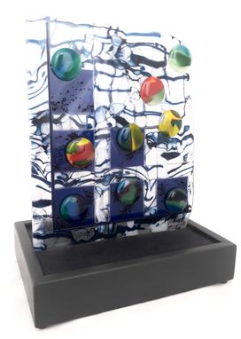 Custom Made Fused Glass Sculpture - Zoom!