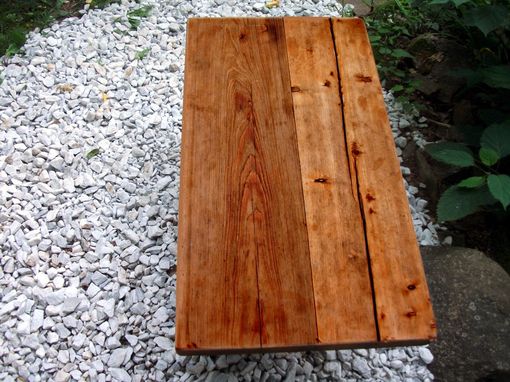 Custom Made Outdoor Meditation Bench From Reclaimed Barn Wood