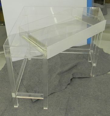 Custom Made Acrylic Corner Desk - Hand Crafted, Made To Order, Vast Variety Of Size And Color Options