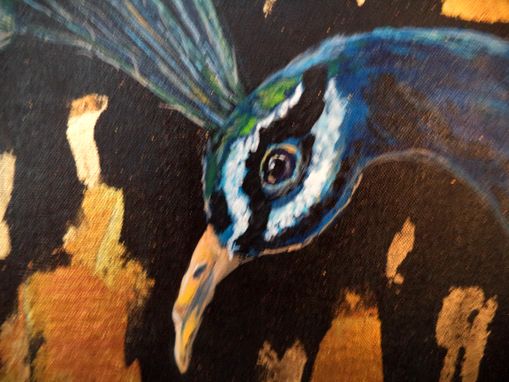 Custom Made Regal Peacock Painting Original Canvas Art