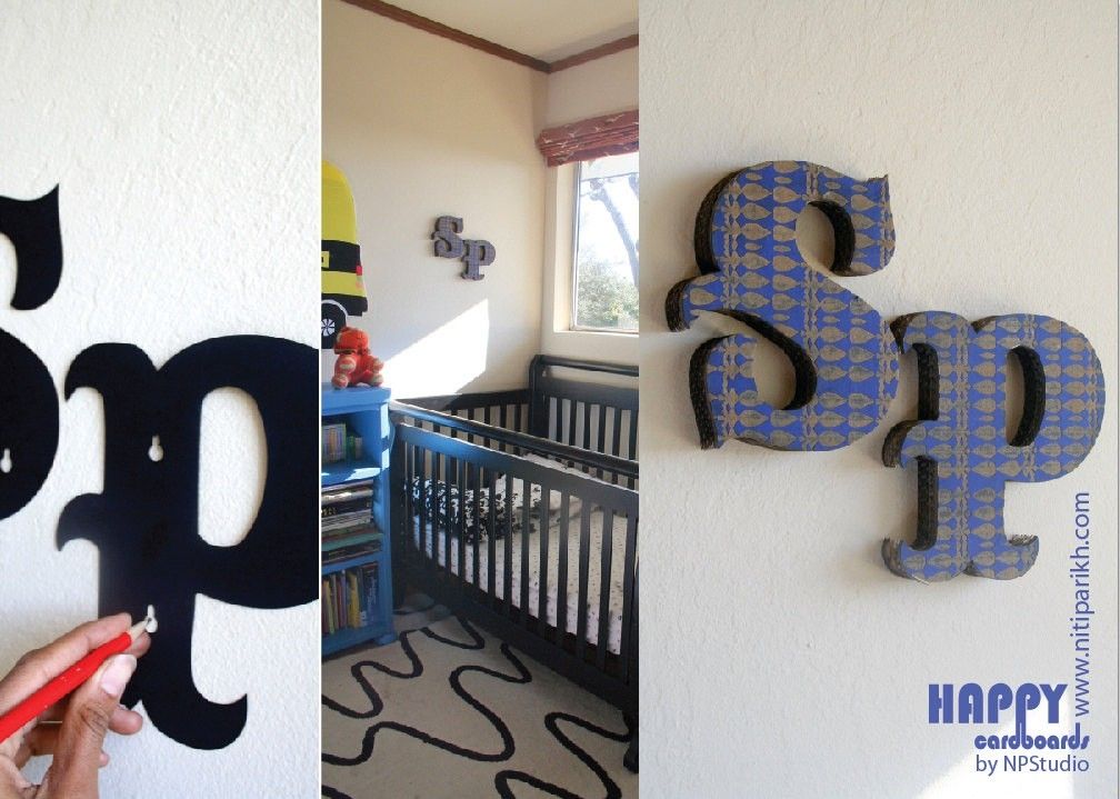 Custom Made Nursery Wall Letters by Happycardboards By Npstudio