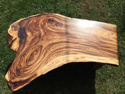 Custom Made Monkey Pod Live Edge Bench (Salvaged)