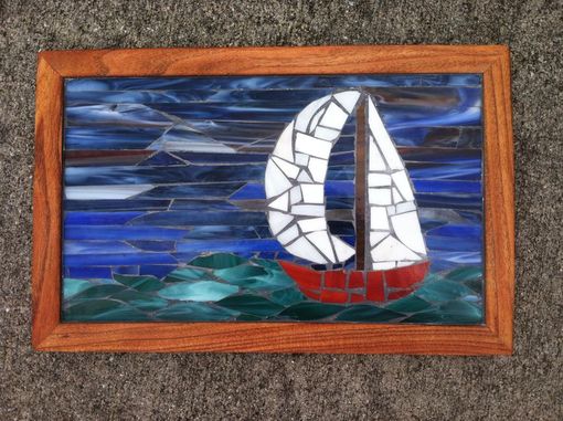 Custom Made Sail Boat Mosaic