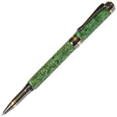 Custom Made Lanier Elite Rollerball Pen - Green Box Elder - Re7w13