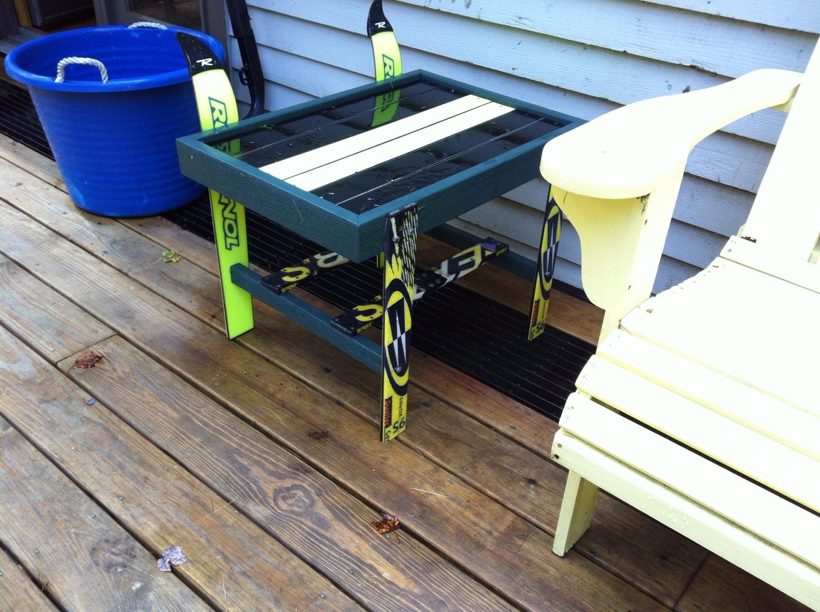 Hand Crafted Table Made Of Skis By John Clark Custommade Com