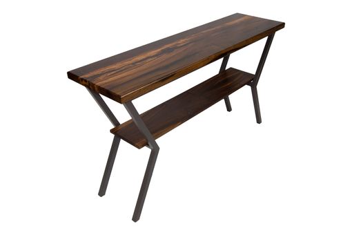 Custom Made Modern Wood And Steel Console Table