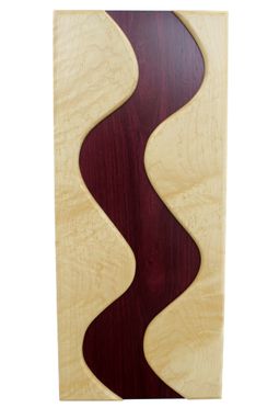 Custom Made Flowing River | Solid Purple Heart And Birdseye Maple
