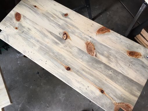 Custom Made Kitchen Island - Steel And Bluestain Pine - Made In Colorado