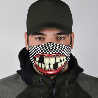 Custom Made Funny Adult Or Child Fabric Face Mask With 2 Free Filters Adjustable Straps