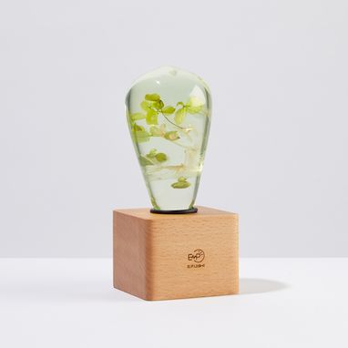 Custom Made Ep Light Ambient Led Table Lamp, Home Decorations, Unique Gifts - White Hydrangea