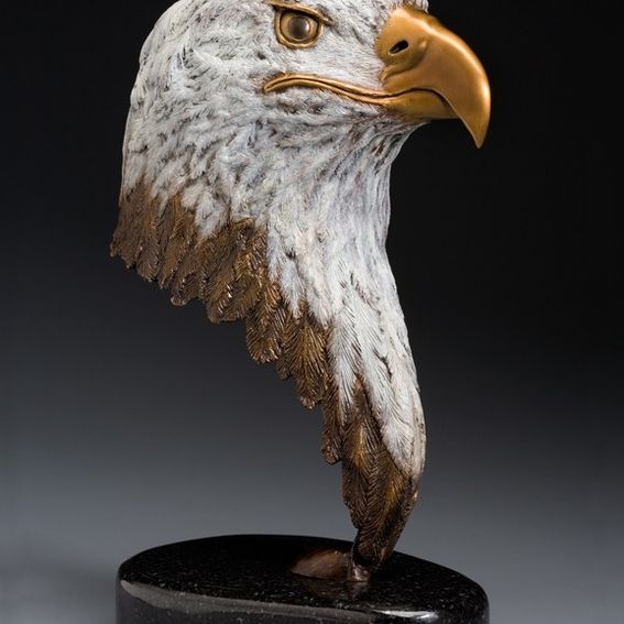 Hand Made Bald Eagle Bronze Sculpture by Castart Studio Bronze ...
