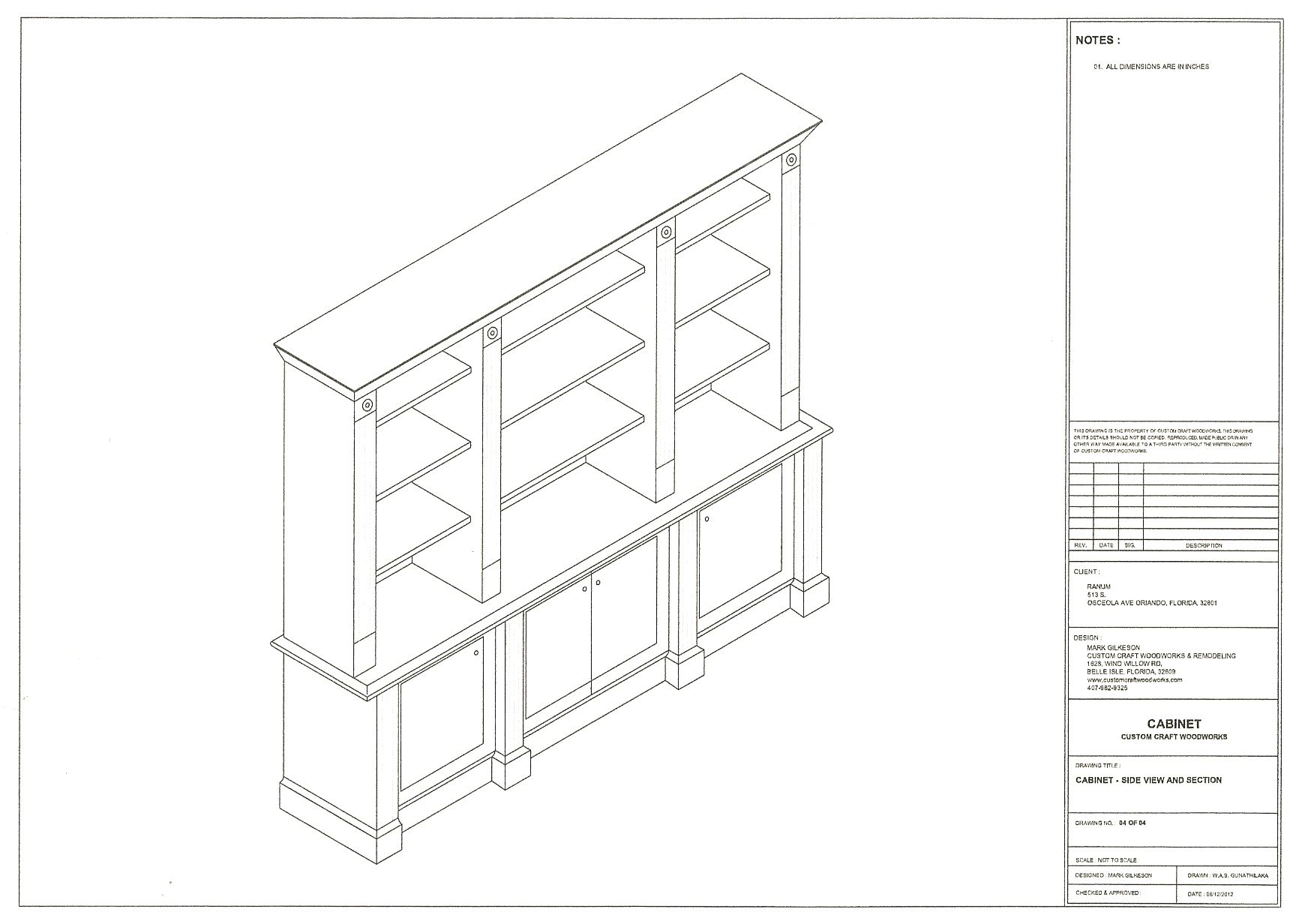 Handmade Built In Bookcase by Custom Craft Woodworks & Remodeling