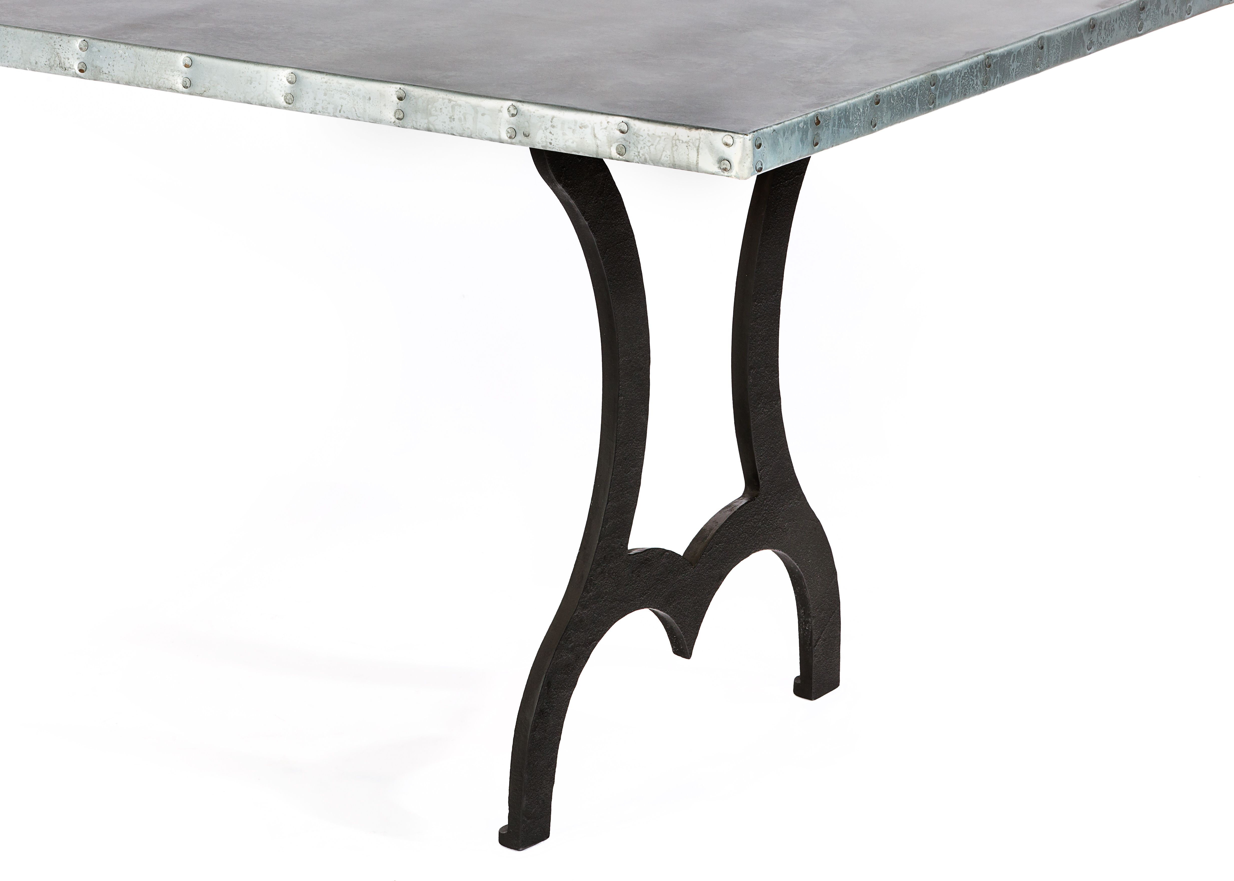 Buy Hand Crafted Zinc Table Zinc Dining Table Geneva Zinc Top Table