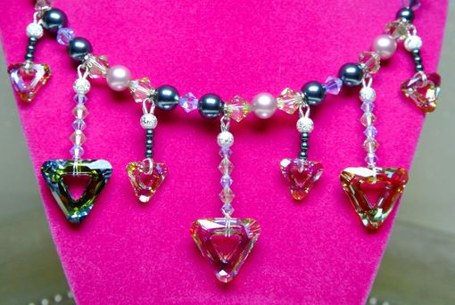 Custom Made Swarovski Crystal Cosmic Triangle Choker Necklace
