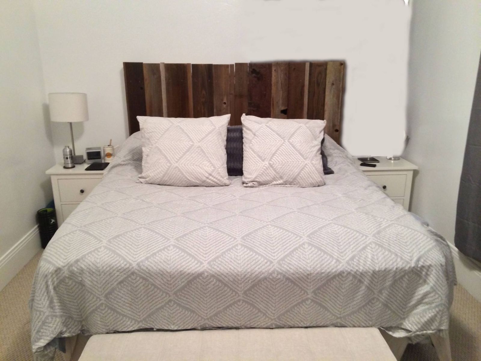 Custom Reclaimed Wood Headboard by Urban Mining pany