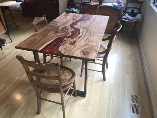 Custom Made Amazing Elm Table W/ Resin River