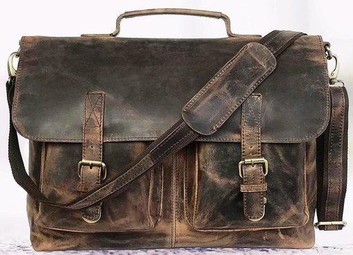 Custom Made Men Leather Briefcase, Men Laptop Bag, Leather Bag, Gift For Him, Shoulder Bag Work Bag
